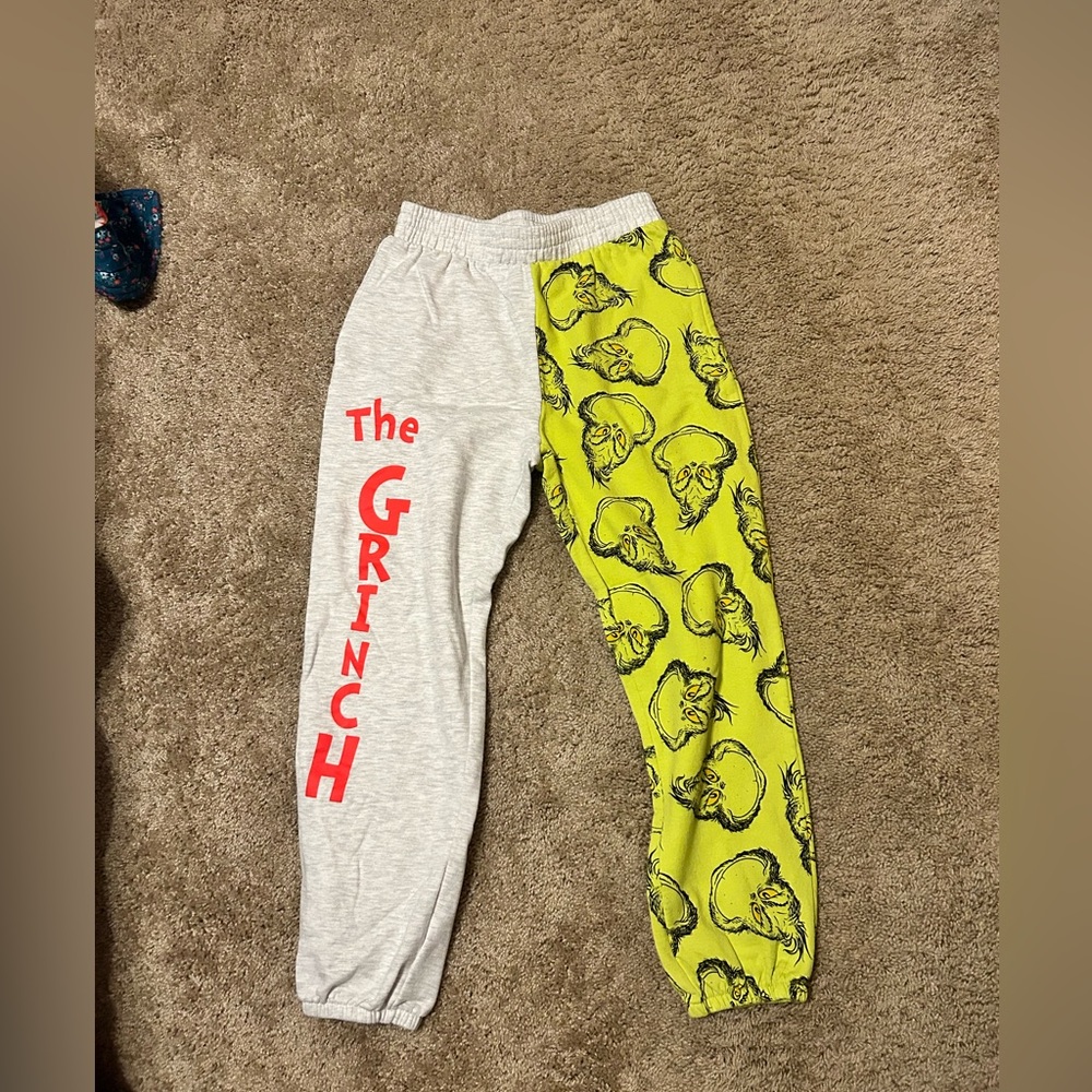 Women's Gray and Green Pajama Pants